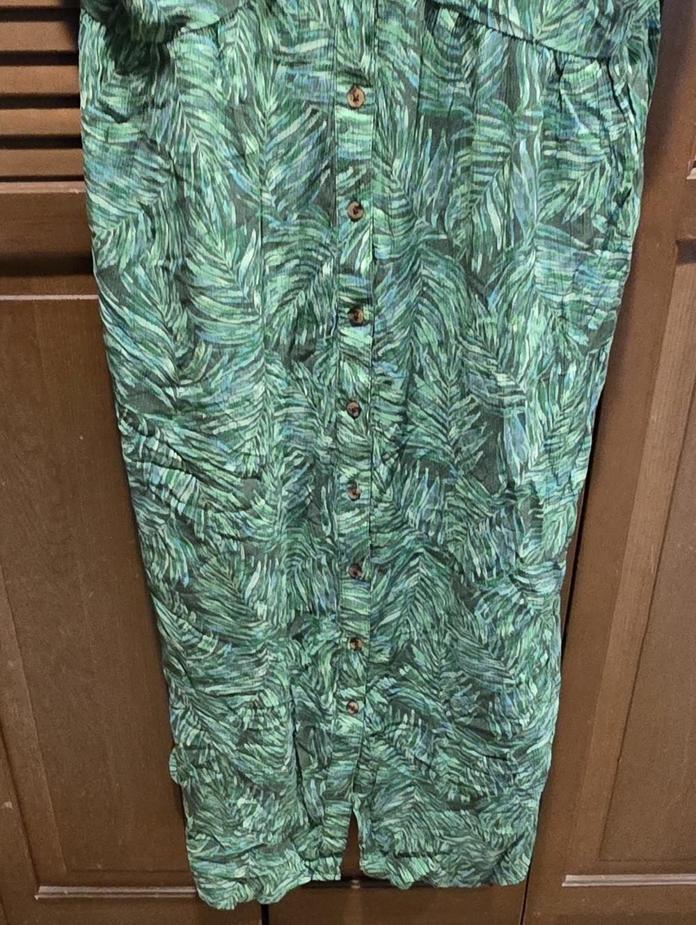 NWT Dip Green Tropical Palm Print Maxi Dress - Size 1X - Picture 11 of 16